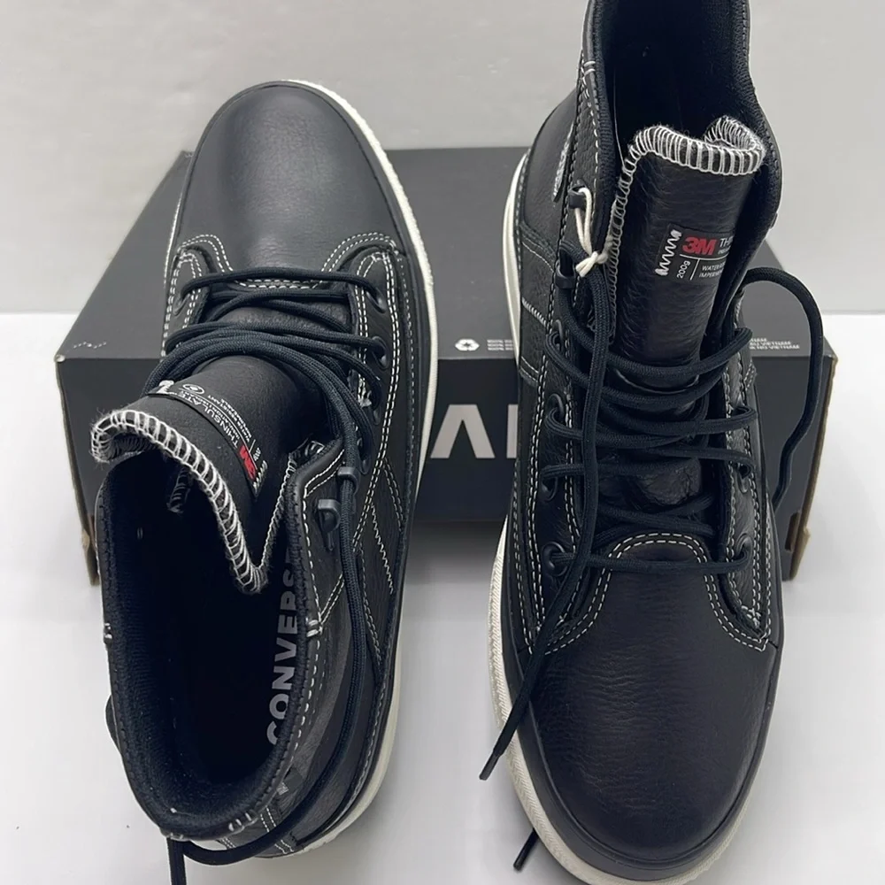 Converse WMNS Leather High-Tops A08555C CTAS EQUIP WP HI
BLACK/BLACK/VINTAGE WHT - Picture 12 of 16